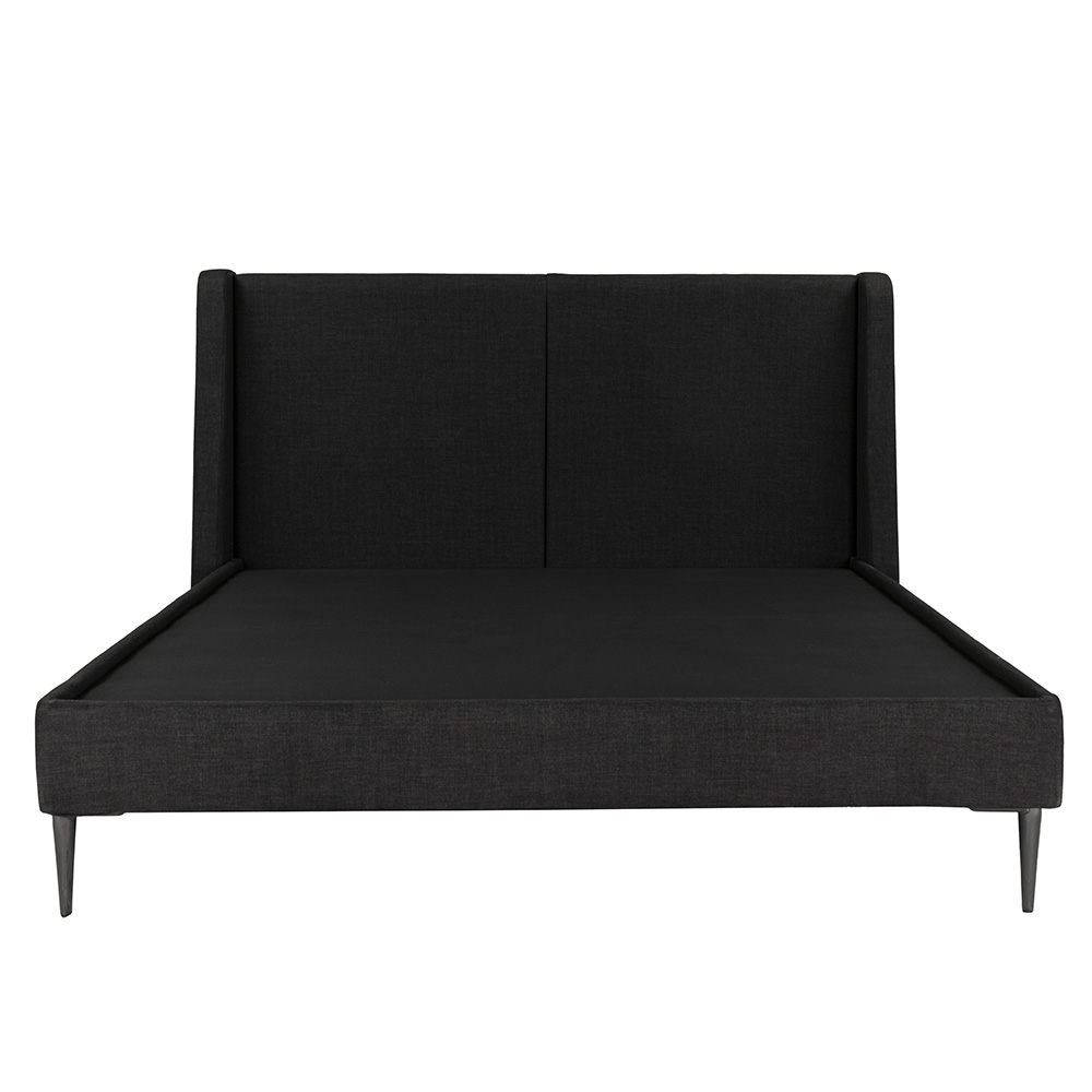 Cabecera Dicasa Milan Color Negro Matrimonial + Base Cama Slim Dicasa Color Negro Matrimonial