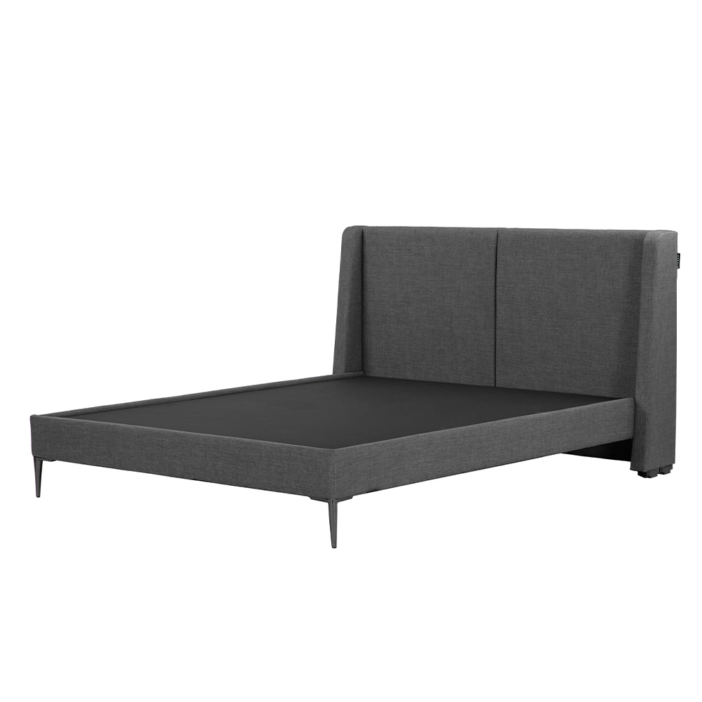 Foto 4 pulgar | Cabecera Dicasa Milan Color Gris Oscuro King Size + Base Cama Slim Dicasa Color Gris Oscuro King Size
