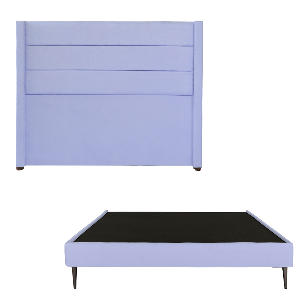 Foto 2 | Cabecera Dicasa Lugo Color Lila King Size + Base Cama Slim Dicasa Color Lila King Size