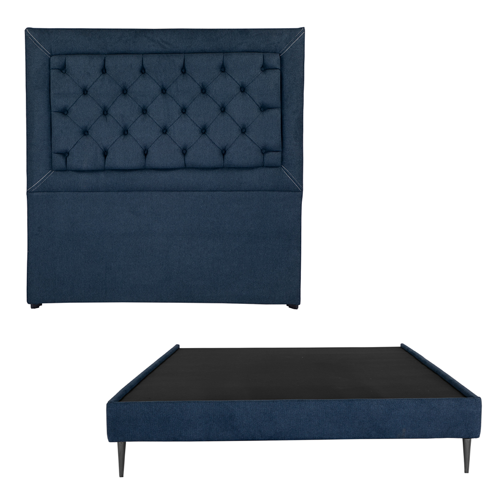 Foto 2 | Cabecera Dicasa Mary Color Azul King Size + Base Cama Slim Dicasa Color Azul King Size