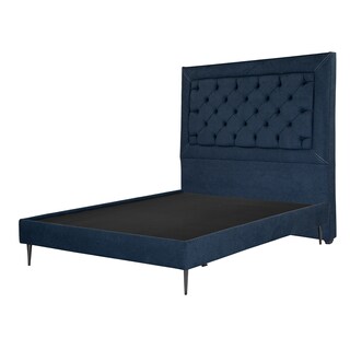 Foto 3 | Cabecera Dicasa Mary Color Azul Oscuro Individual + Base Cama Slim Dicasa Color Azul Individual