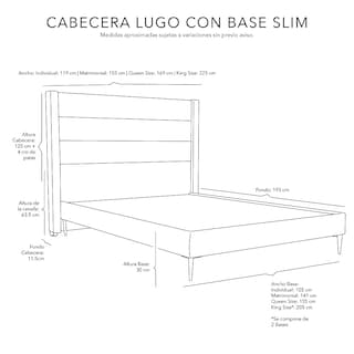 Foto 7 | Cabecera Dicasa Lugo Color Azul Individual + Base Cama Slim Dicasa Color Azul Individual