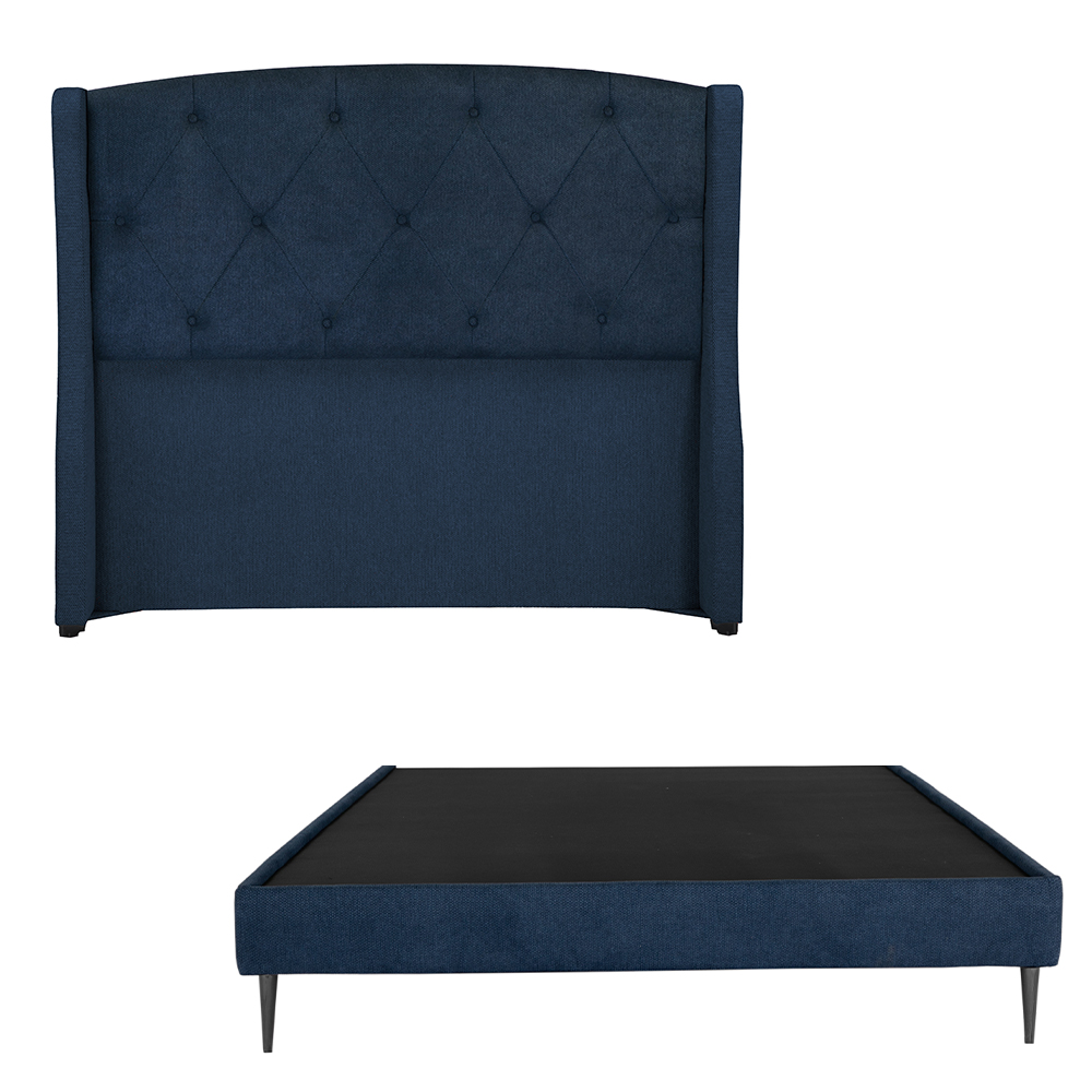 Foto 2 | Cabecera Dicasa Zefyr Color Azul King Size + Base Cama Slim Dicasa Color Azul King Size