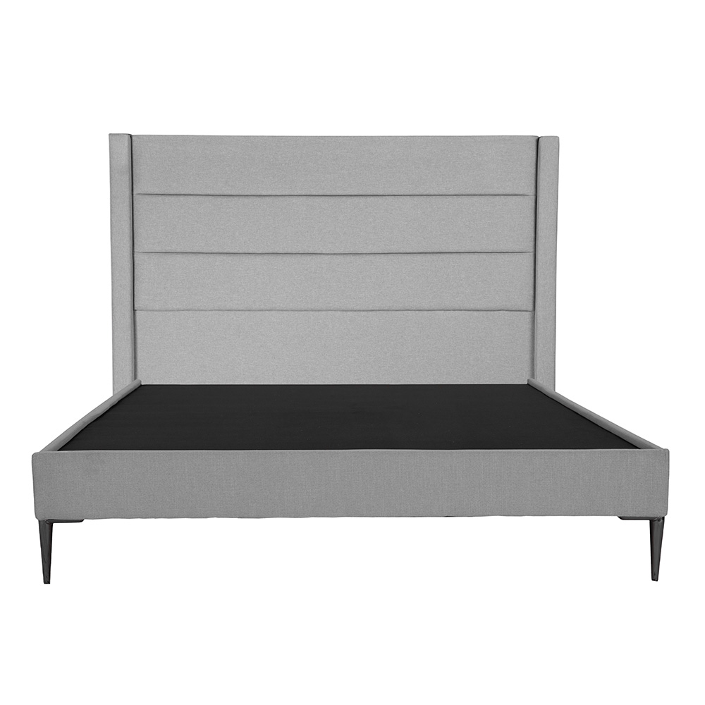 Cabecera Dicasa Lugo Color Gris Individual + Base Cama Slim Dicasa Color Gris Individual