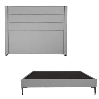 Foto 2 | Cabecera Dicasa Lugo Color Gris Individual + Base Cama Slim Dicasa Color Gris Individual