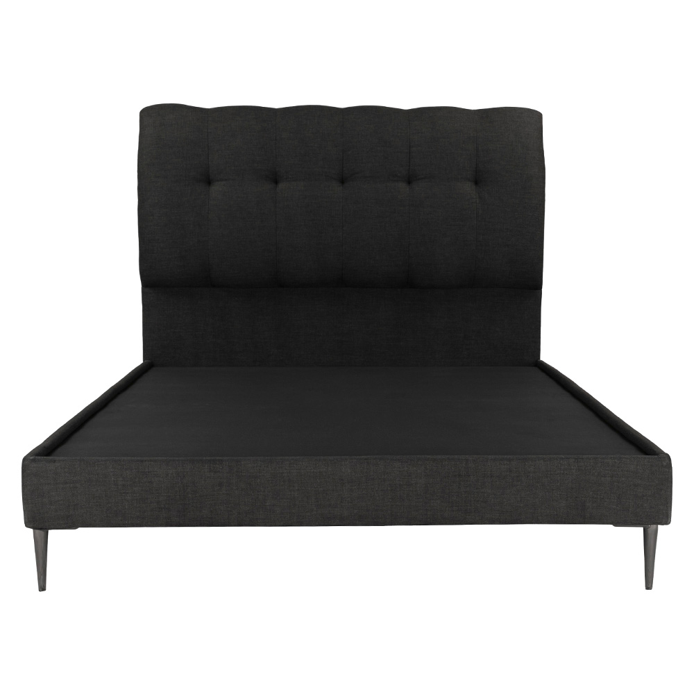 Cabecera Dicasa Nube Color Negro Queen Size + Base Cama Slim Dicasa Color Negro Queen Size