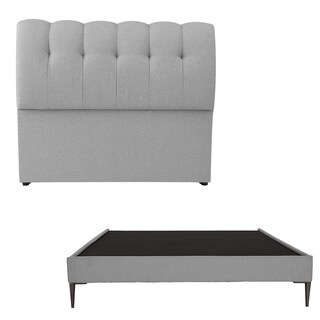 Foto 1 | Cabecera Dicasa Nube Colorgris Queen Size + Base Cama Slim Dicasa Color Gris Queen Size