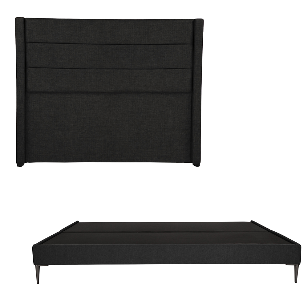 Foto 1 | Cabecera Dicasa Lugo Color Negro King Size + Base Cama Slim Dicasa Color Negro King Size