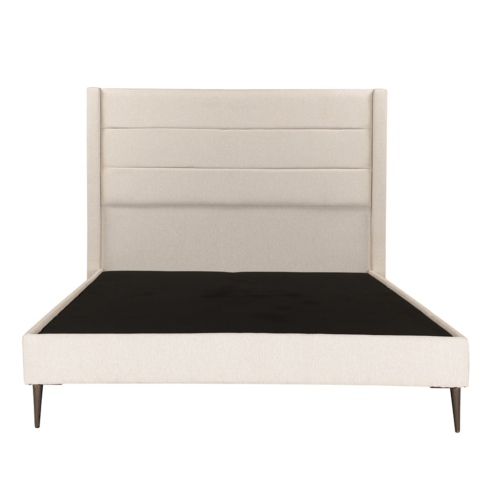 Cabecera Dicasa Lugo Color Beige Matrimonial + Base Cama Slim Dicasa Colorbeige Matrimonial