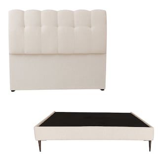 Foto 1 | Cabecera Dicasa Nube Color Beige Claro Matrimonial + Base Cama Slim Dicasa Color Beige Claro Matrimonial