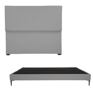 Foto 1 | Cabecera Dicasa Myko Color Gris King Size + Base Cama Slim Dicasa Color Gris King Size