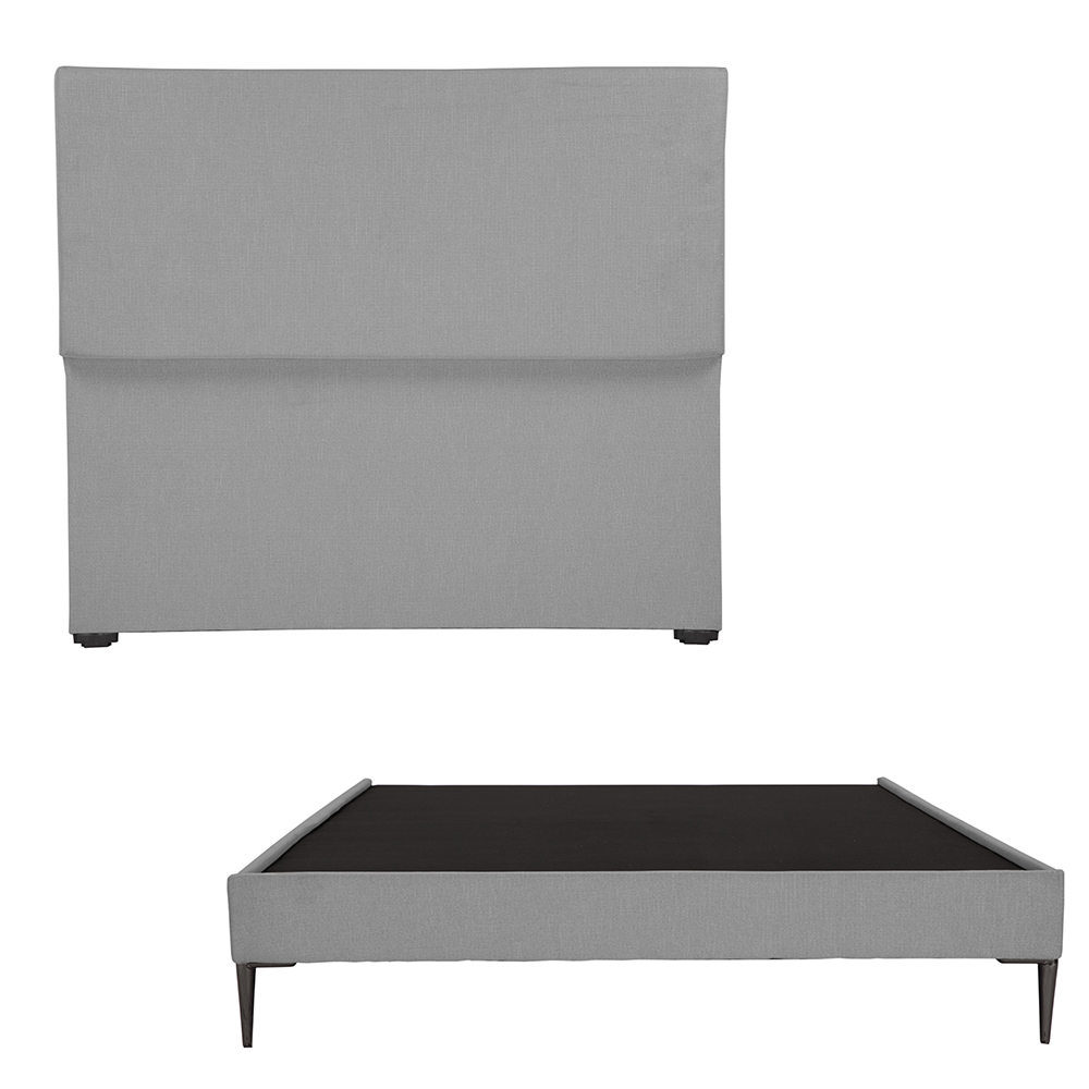 Foto 3 pulgar | Cabecera Dicasa Myko Color Gris King Size + Base Cama Slim Dicasa Color Gris King Size
