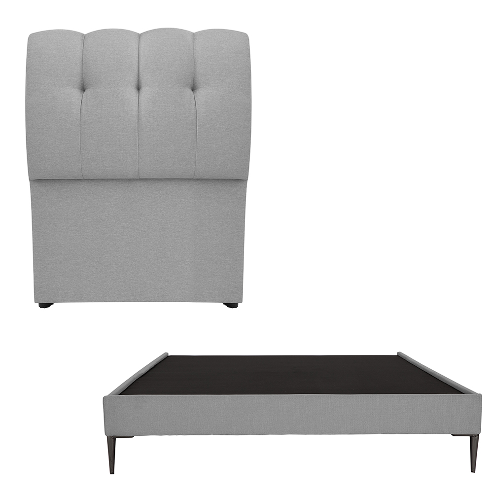 Foto 1 | Cabecera Dicasa Nube Color Gris Individual + Base Cama Slim Dicasa Color Gris Individual