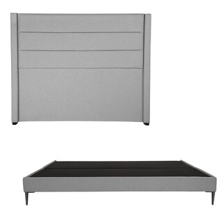 Foto 1 | Cabecera Dicasa Lugo Color Gris King Size + Base Cama Slim Dicasa Color Gris King Size
