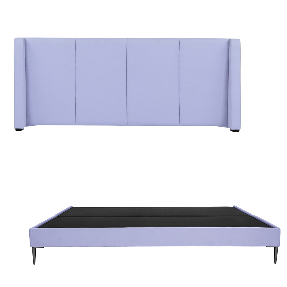 Cabecera Dicasa Milan Color Lila King Size + Base Cama Slim Dicasa Color Lila King Size