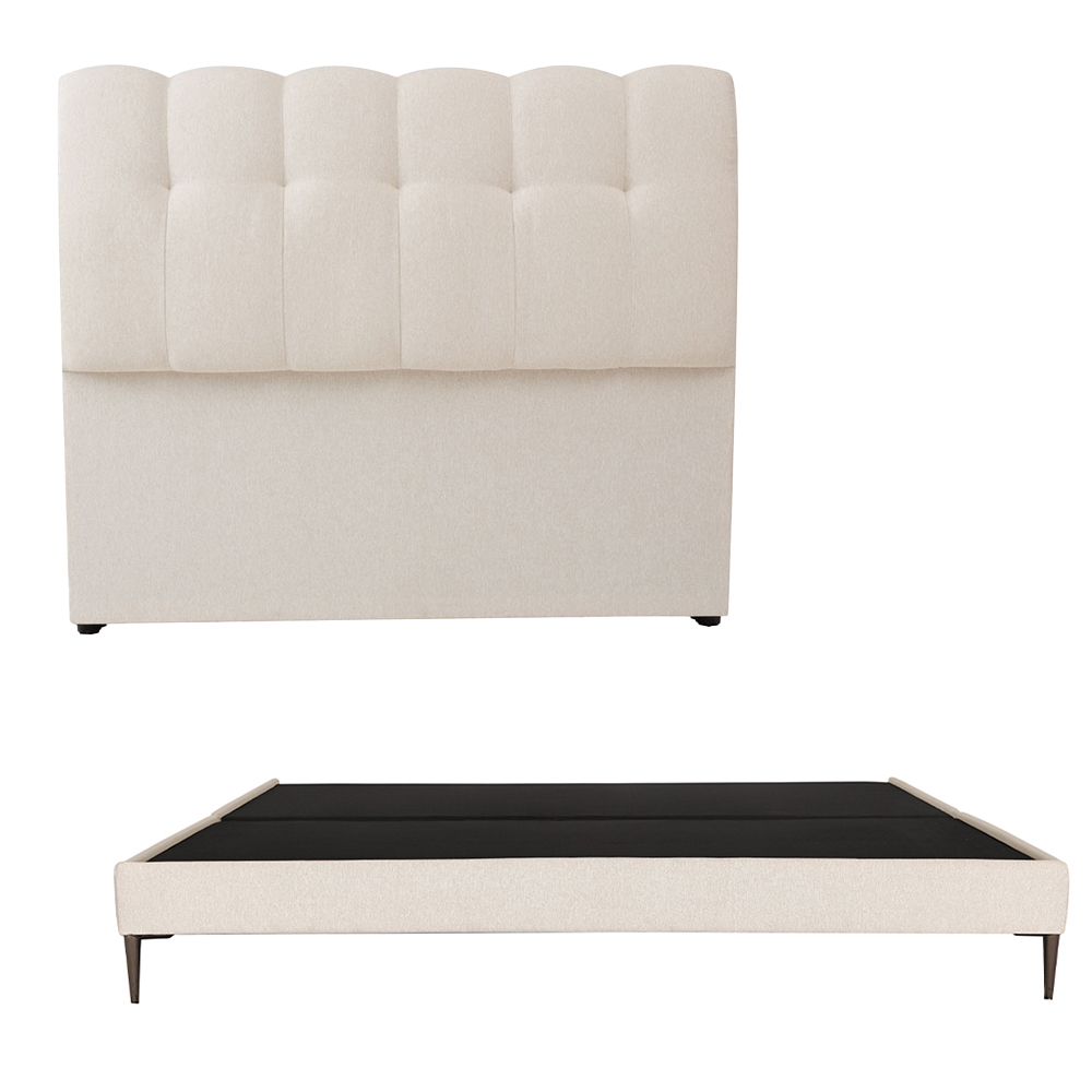 Foto 2 pulgar | Cabecera Dicasa Nube Color Beige Claro King Size + Base Cama Slim Dicasa Color Beige Claro King Size