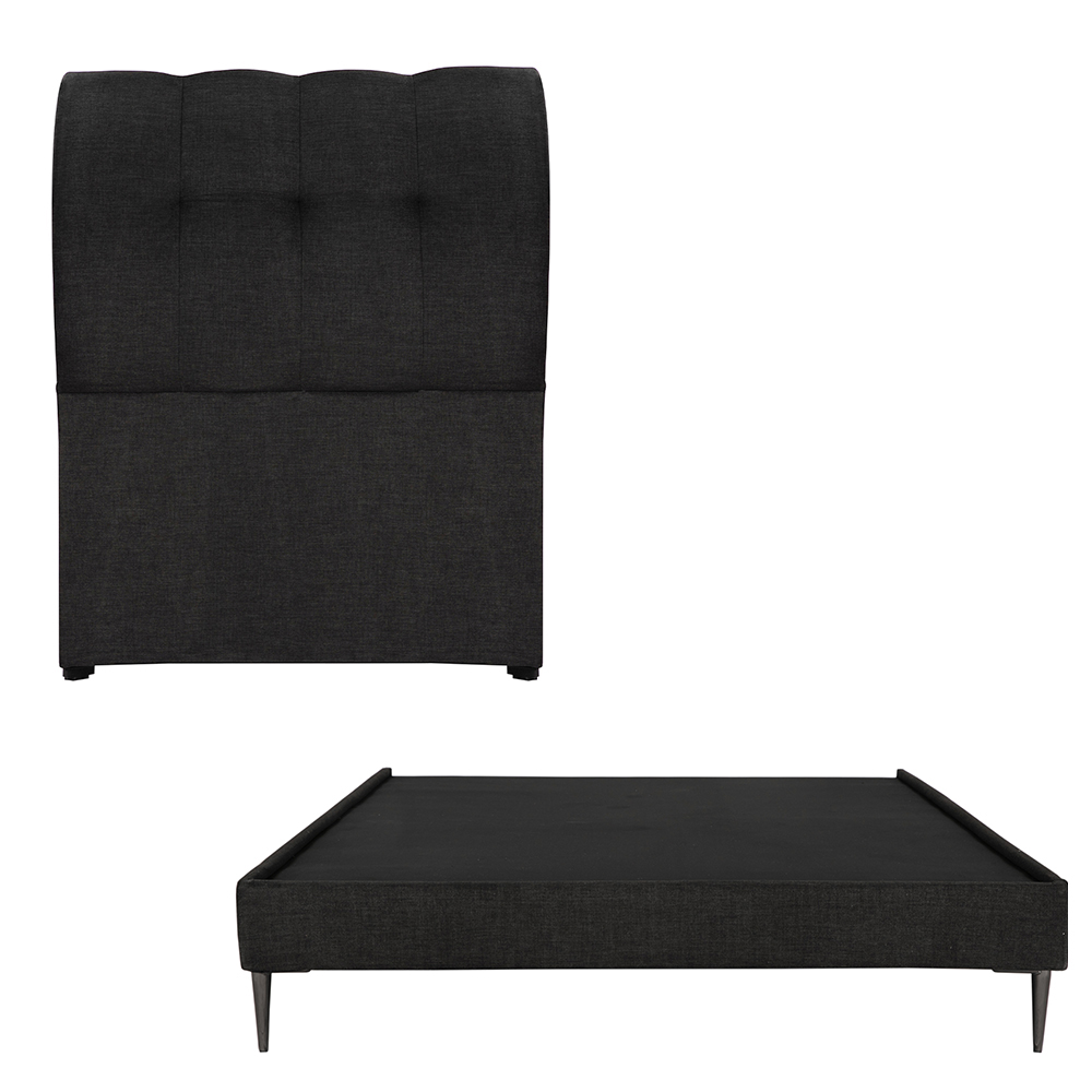 Foto 1 | Cabecera Dicasa Nube Color Negro Individual + Base Cama Slim Dicasa Color Negro Individual