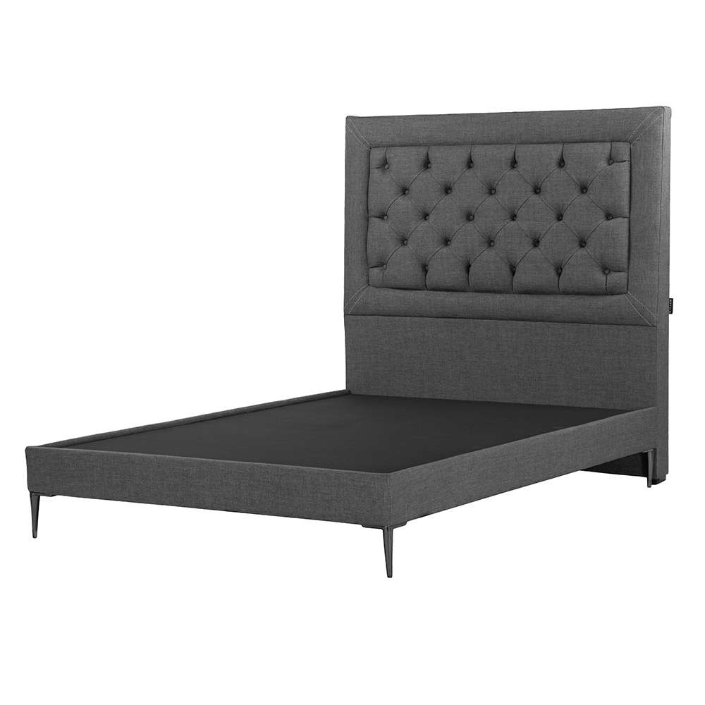 Foto 3 | Cabecera Dicasa Mary Color Gris Oscuro King Size + Base Cama Slim Dicasa Color Gris Oscuro King Size