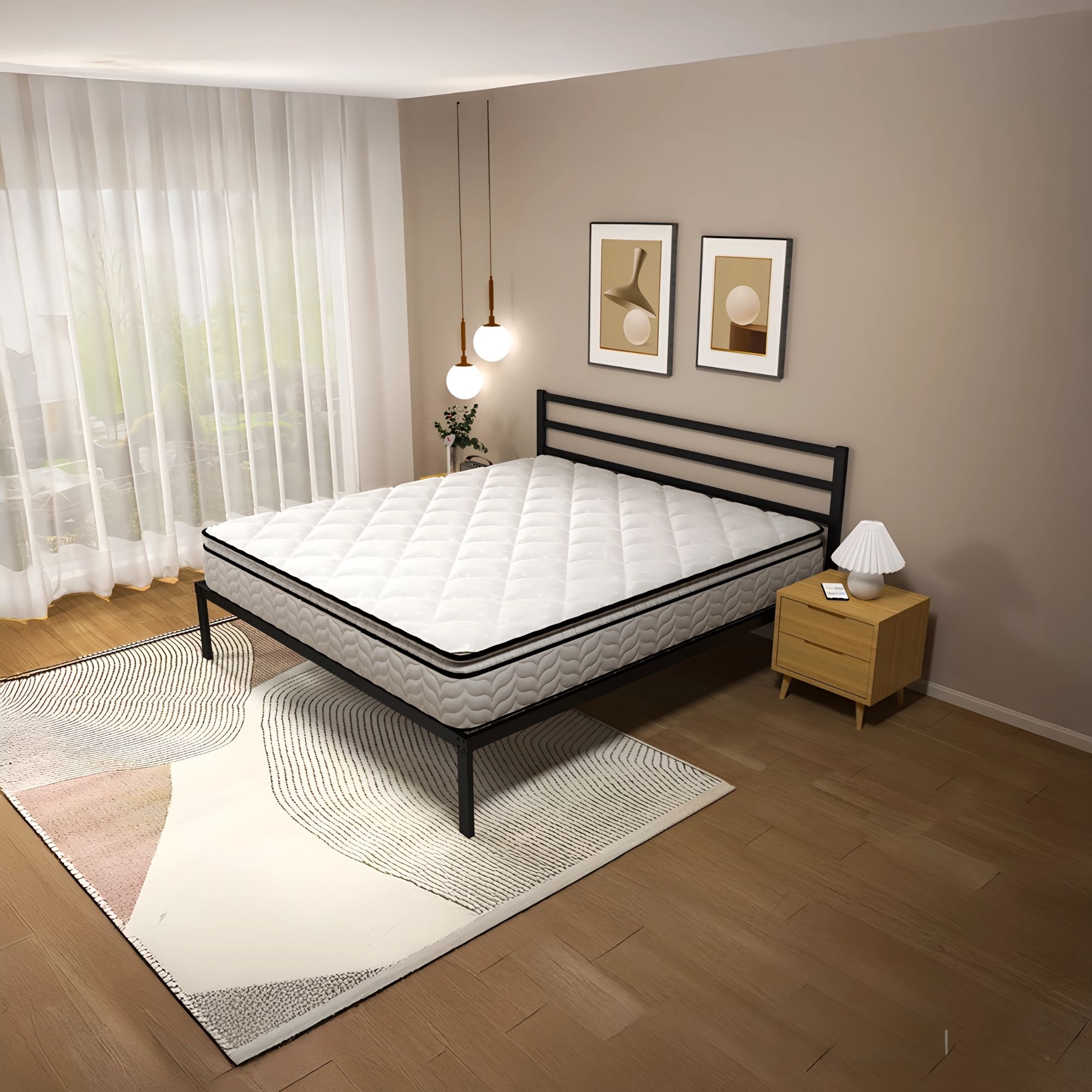 Foto 5 | Ilios Innova | Base King Con Cabecera: Estructura De Acero, Diseño Minimalista