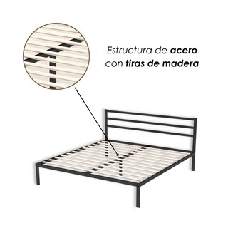 Foto 6 | Ilios Innova | Base King Con Cabecera: Estructura De Acero, Diseño Minimalista
