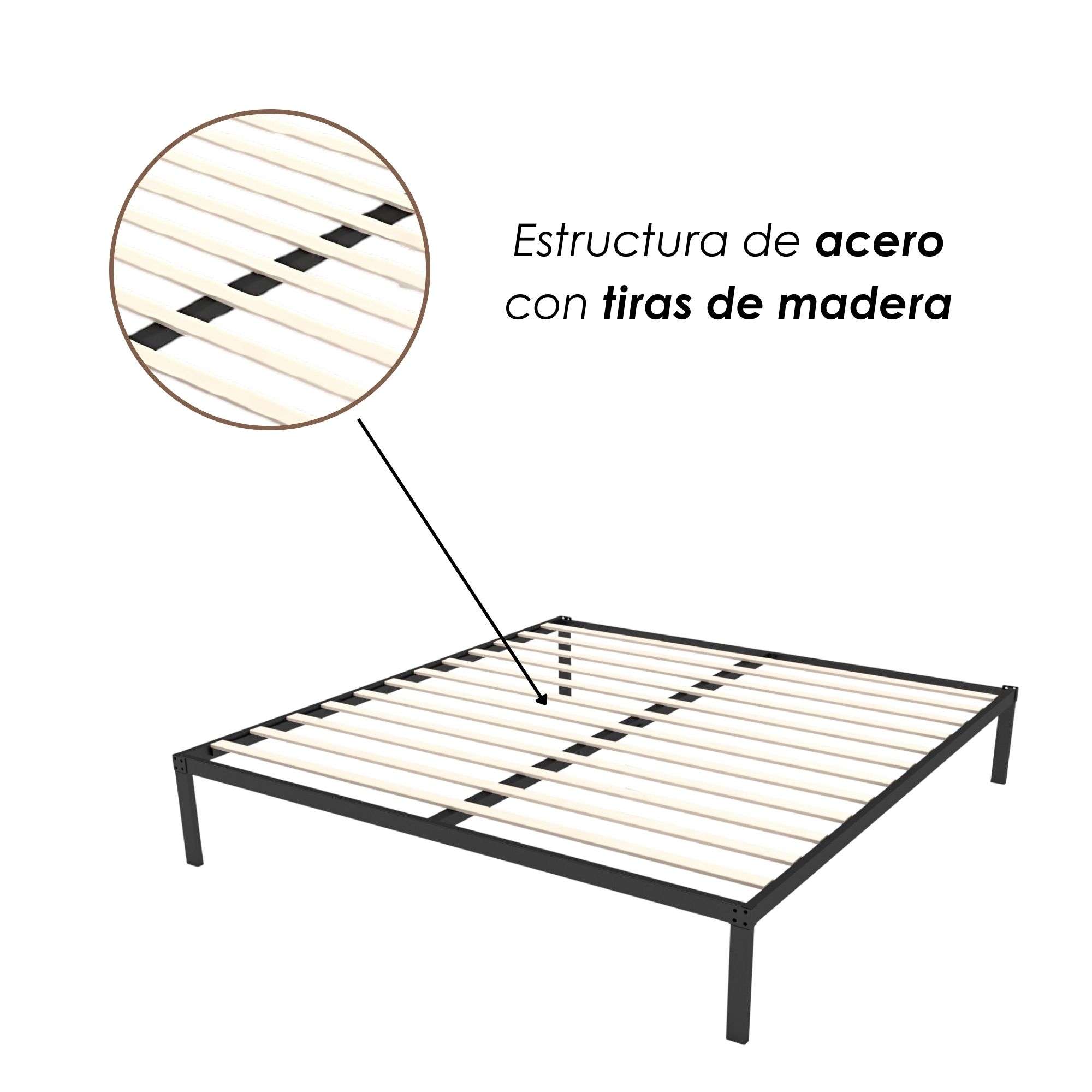 Foto 6 | Ilios Innova | Base Cama Matrimonial: Estructura De Acero, Diseño Minimalista