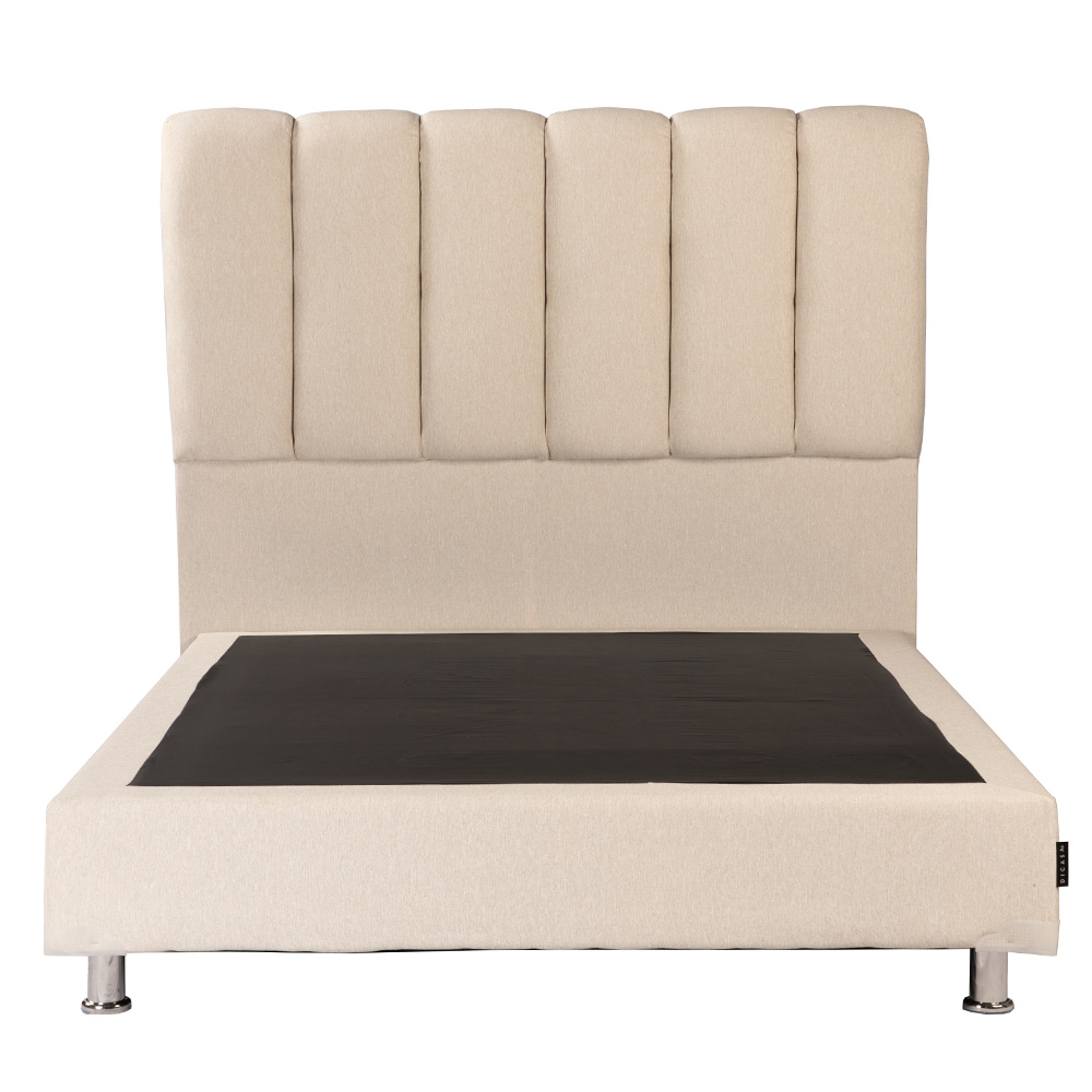 Cabecera Dicasa Kami Color Beige Claro Queen Size + Box Dicasa Color Beige Claro Queen Size