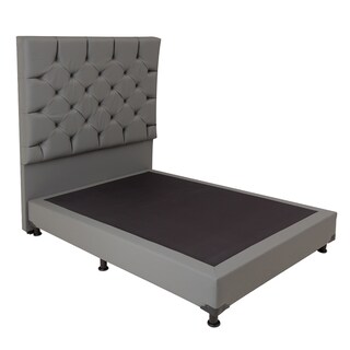 Foto 3 | Cabecera Dicasa Calgary Color Gris Rata Queen Size + Box Dicasa Color Gris Rata Queen Size