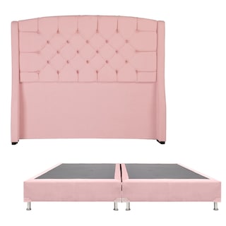 Foto 1 | Cabecera Dicasa Sitka Color Pink King Size + Box Dicasa Color Pink King Size