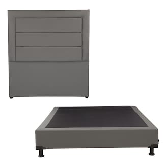 Foto 1 | Cabecera Dicasa Bolt Color Gris Rata Queen Size + Box Dicasa Color Gris Rata Queen Size