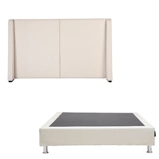 Foto 1 | Cabecera Dicasa Milan Color Beige Claro King Size + Box Dicasa Color Beige Claro King Size