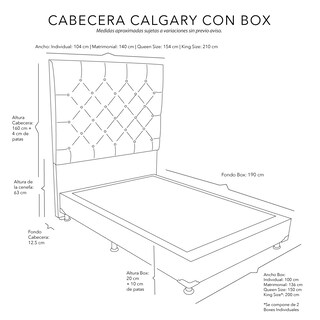 Foto 7 | Cabecera Dicasa Calgary Color Negro Individual + Box Dicasa Color Negro Individual