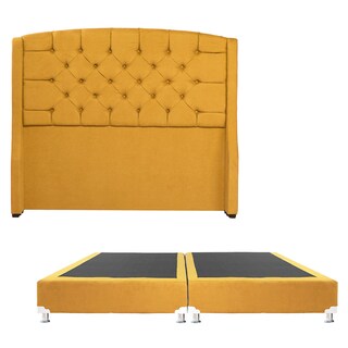 Foto 1 | Cabecera Dicasa Sitka Color Mostaza King Size + Box Dicasa Color Mostaza King Size