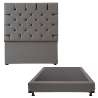 Foto 1 | Cabecera Dicasa Calgary Color Gris Rata Individial + Box Dicasa Color Gris Rata Individial