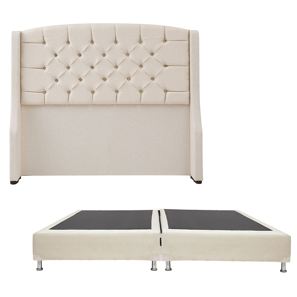 Foto 1 | Cabecera Dicasa Sitka Color Beige Claro King Size + Box Dicasa Color Beige Claro King Size