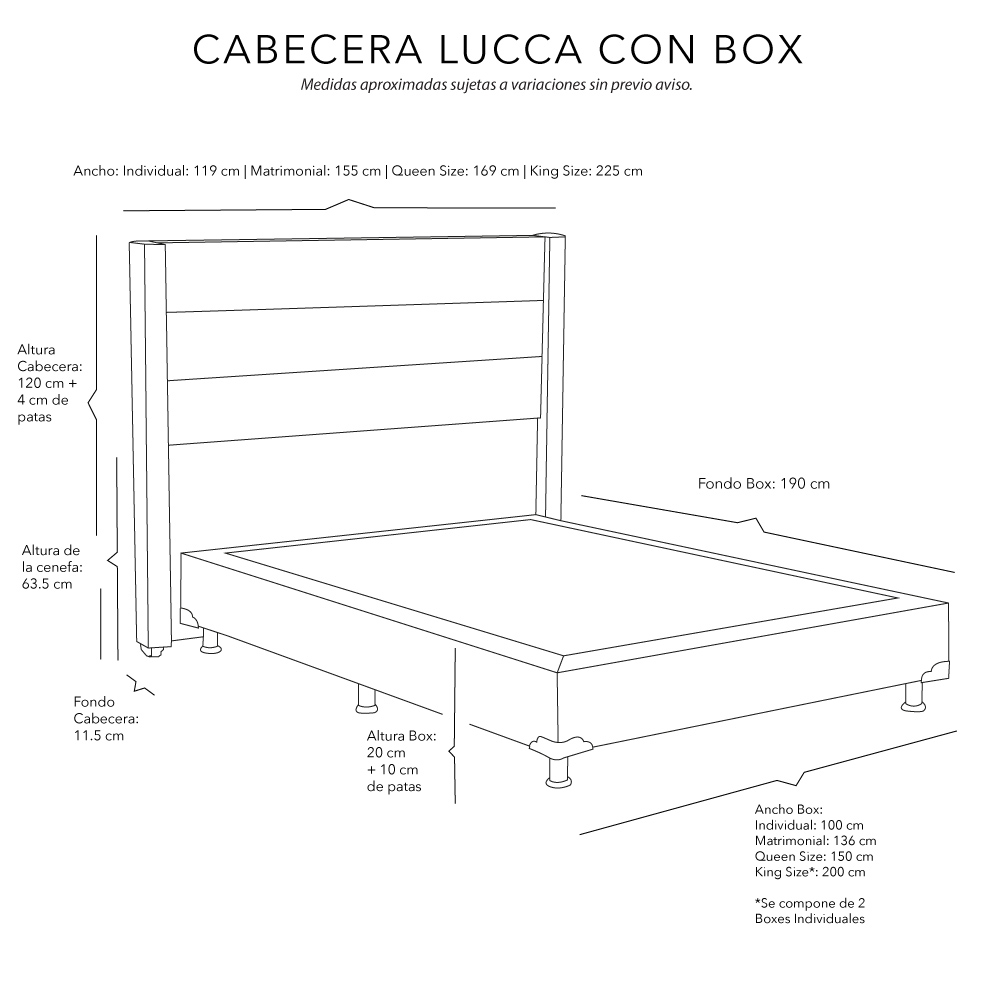 Foto 8 pulgar | Cabecera Dicasa Lucca  Color Negro King Size+ Box Dicasa Color Negro King Size