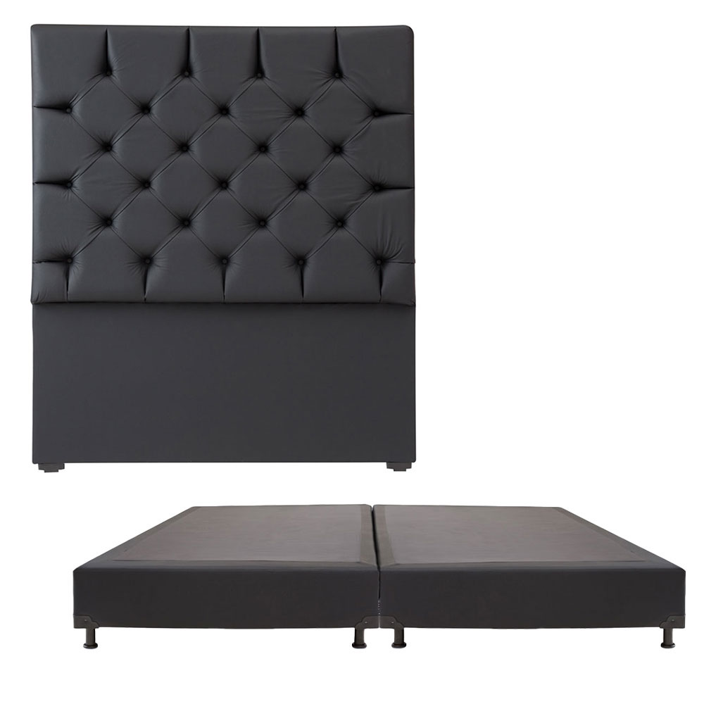 Foto 1 | Cabecera Dicasa Calgary Color Negro King Size+ Box Dicasa Color Negro King Size