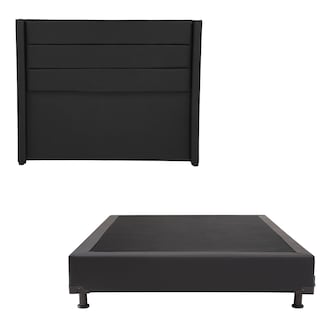 Foto 1 | Cabecera Dicasa Lucca Color Negro Queen Size + Box Dicasa Color Negro Queen Size