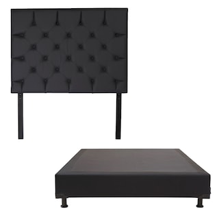 Foto 1 | Cabecera Dicasa Dubai Color Negro Queen Size + Box Dicasa Color Negro Queen Size