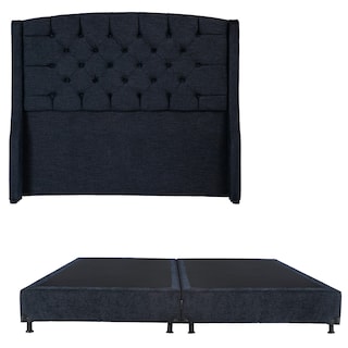 Foto 1 | Cabecera Dicasa Sitka Color Azul King Size + Base Cama Dicasa Color Azul King Size