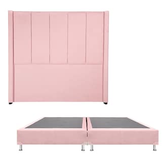 Foto 1 | Cabecera Dicasa Nizza Color Pink King Size + Box Dicasa Color Pink King Size