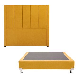 Foto 1 | Cabecera Dicasa Nizza Color Mostaza Queen Size + Box Dicasa Color Mostaza Queen Size