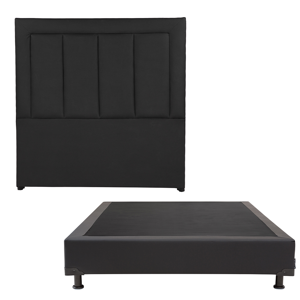 Foto 1 | Cabecera Dicasa Devon Color Negro Queen Size + Box Dicasa Color Negro Queen Size
