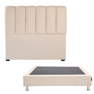 Foto 2 | Cabecera Dicasa Kami Color Beige Claro King Size + Box Dicasa Color Beige Claro King Size