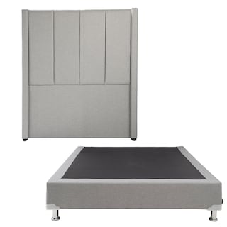 Foto 1 | Cabecera Dicasa Nizza Color Gris Individual + Box Dicasa Color Gris Individual