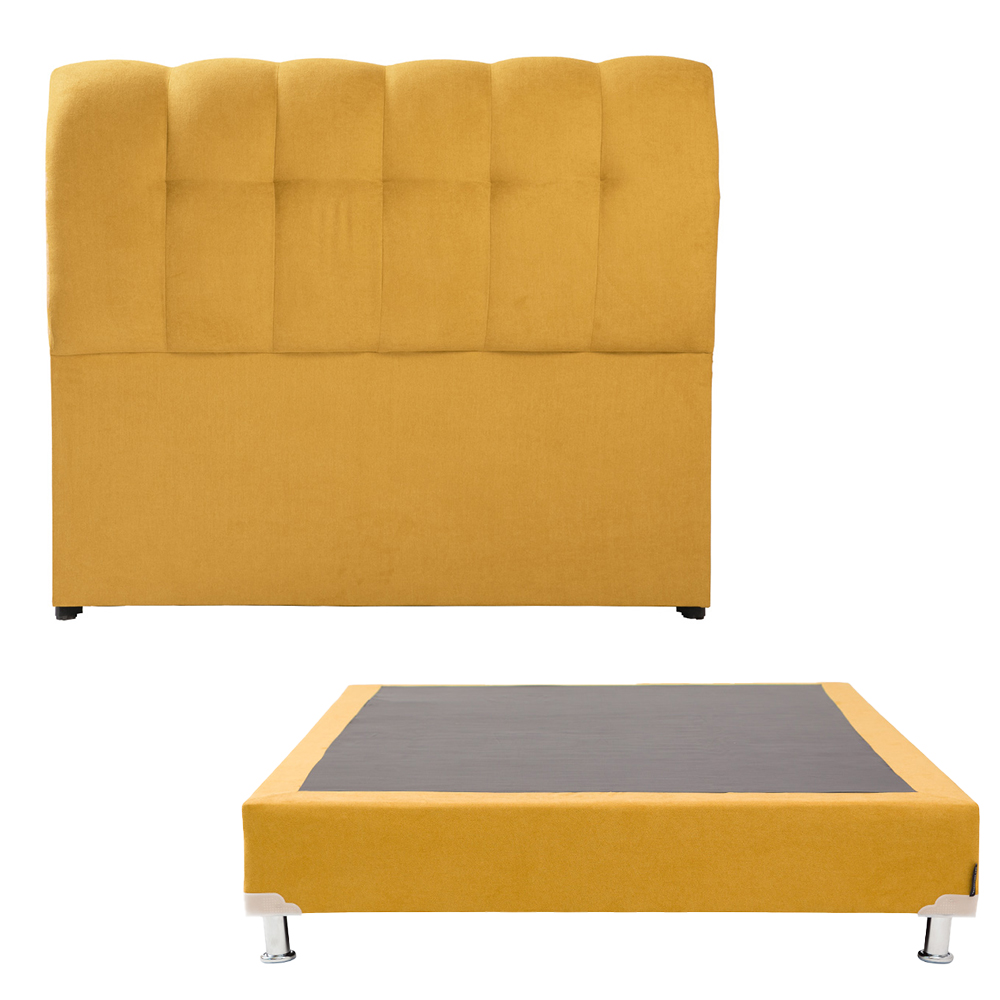 Foto 1 | Cabecera Dicasa Nube Color Mostaza Queen Size + Box Dicasa Color Mostaza Queen Size