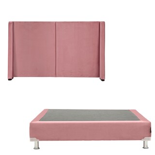 Foto 1 | Cabecera Dicasa Milan Color Palo De Rosa Matrimonial + Box Dicasa Color Palo De Rosa Matrimonial