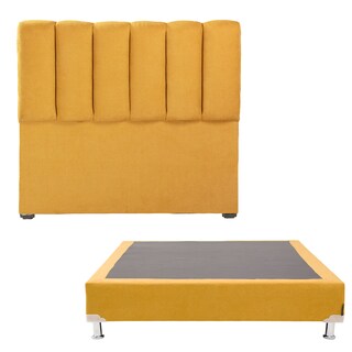 Foto 1 | Cabecera Dicasa Kami Color Mostaza Queen Size + Box Dicasa Color Mostaza Queen Size