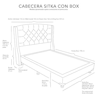 Foto 7 | Cabecera Dicasa Sitka Color Pink Individual + Box Dicasa Color Pink Individual