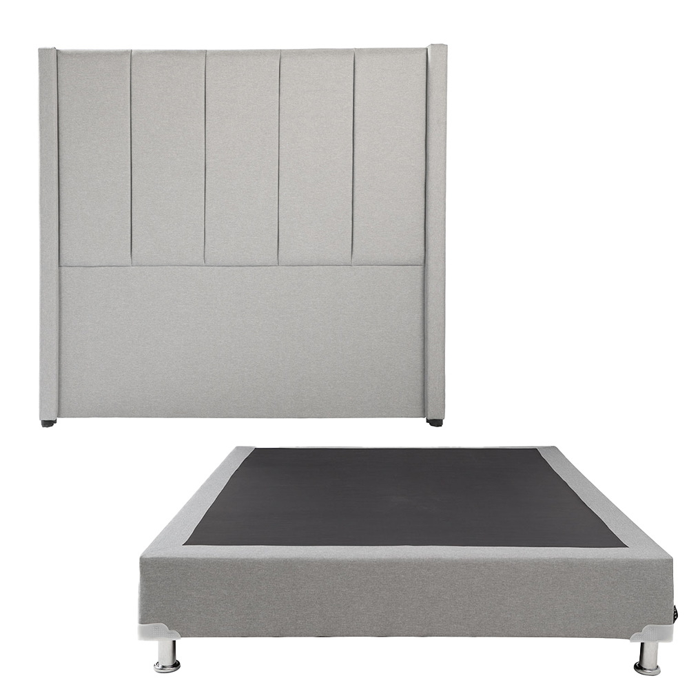 Foto 1 | Cabecera Dicasa Nizza Color Gris Queen Size + Box Dicasa Color Gris Queen Size