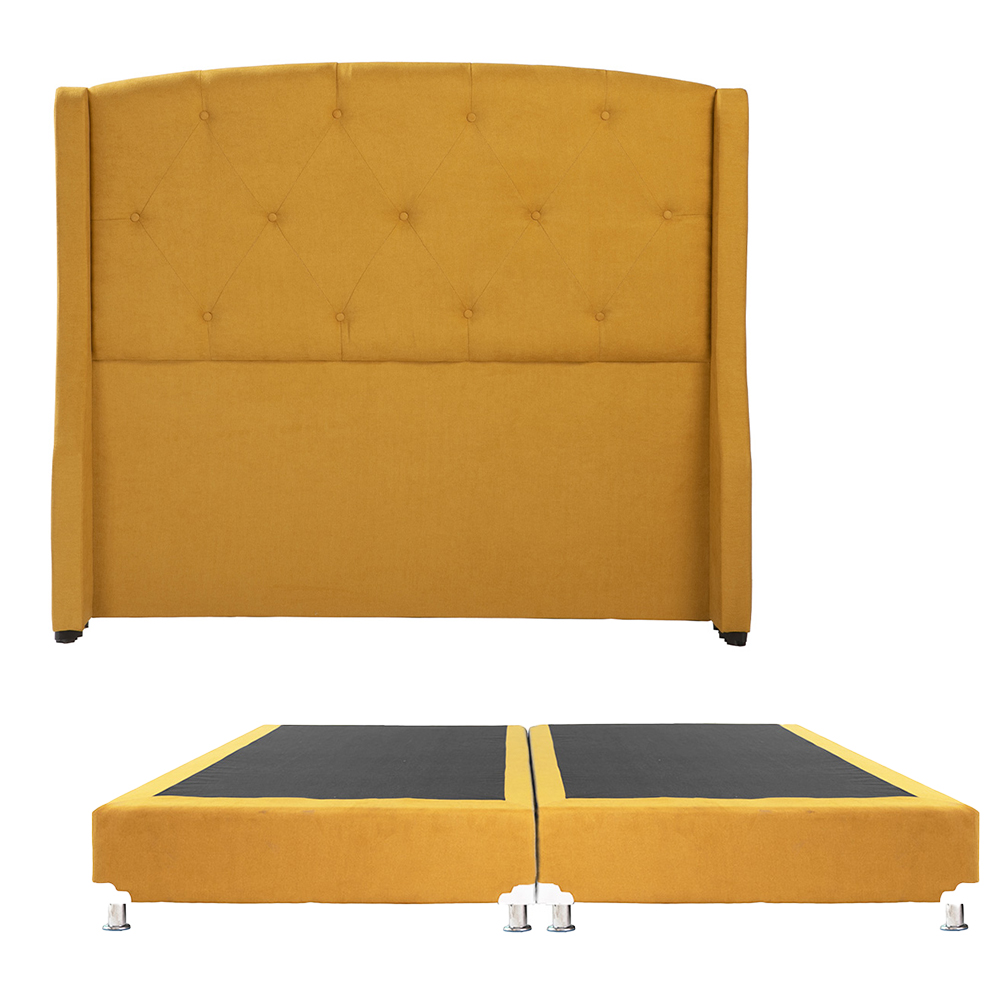 Foto 1 | Cabecera Dicasa Zefyr Color Mostaza King Size + Box Dicasa Color Mostaza King Size